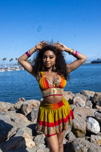 Load image into Gallery viewer, Rainbow Jungle micro mini skirt set (without bottom skirt sequins- top is same)