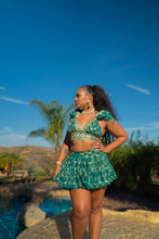 Load image into Gallery viewer, Teal Mermaid Micro Mini skirt set