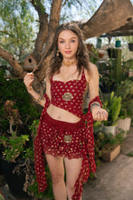 Load image into Gallery viewer, Golden Fire ruffle skirt set