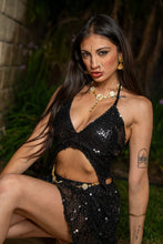 Load image into Gallery viewer, Midnight Mami Ruffle Skirt Set