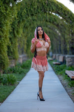 Load image into Gallery viewer, Peach Princess Mini Skirt Set