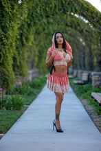 Load image into Gallery viewer, Peach Princess Mini Skirt Set
