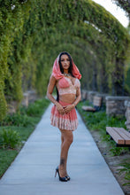 Load image into Gallery viewer, Peach Princess Mini Skirt Set
