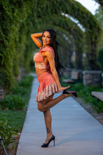 Load image into Gallery viewer, Peach Princess Mini Skirt Set