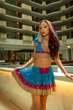 Load image into Gallery viewer, Ocean Jewel Mini Skirt Set