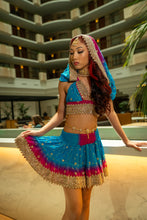 Load image into Gallery viewer, Ocean Jewel Mini Skirt Set