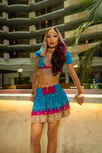 Load image into Gallery viewer, Ocean Jewel Mini Skirt Set
