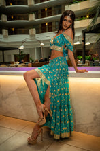 Load image into Gallery viewer, Turquoise Lotus Bollywood Set