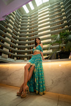 Load image into Gallery viewer, Turquoise Lotus Bollywood Set