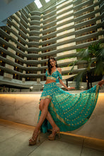 Load image into Gallery viewer, Turquoise Lotus Bollywood Set