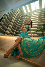Load image into Gallery viewer, Turquoise Lotus Bollywood Set