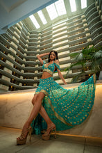 Load image into Gallery viewer, Turquoise Lotus Bollywood Set