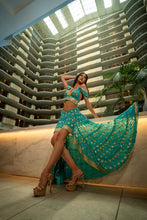 Load image into Gallery viewer, Turquoise Lotus Bollywood Set
