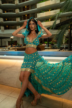 Load image into Gallery viewer, Turquoise Lotus Bollywood Set