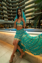 Load image into Gallery viewer, Turquoise Lotus Bollywood Set