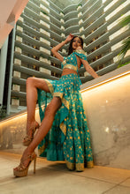 Load image into Gallery viewer, Turquoise Lotus Bollywood Set
