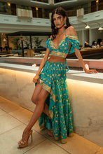 Load image into Gallery viewer, Turquoise Lotus Bollywood Set