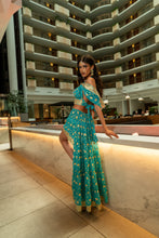 Load image into Gallery viewer, Turquoise Lotus Bollywood Set