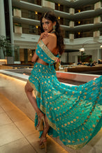 Load image into Gallery viewer, Turquoise Lotus Bollywood Set