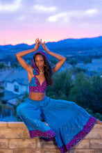 Load image into Gallery viewer, Purple Cosmos Sharara Pants Set