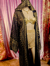 Load image into Gallery viewer, Black Lotus Kimono with hood