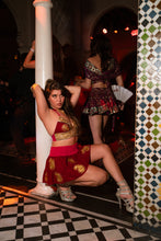 Load image into Gallery viewer, Golden Ruby Mini Skirt Set