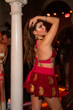 Load image into Gallery viewer, Golden Ruby Mini Skirt Set