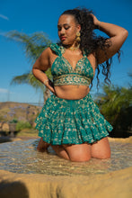 Load image into Gallery viewer, Teal Mermaid Micro Mini skirt set