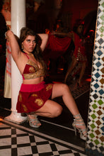 Load image into Gallery viewer, Golden Ruby Mini Skirt Set