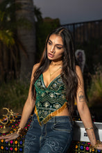 Load image into Gallery viewer, Emerald Venus Velvet Sequin Top