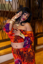 Load image into Gallery viewer, Passionfruit Fire Sharara Pants Set
