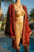 Load image into Gallery viewer, Ruby Excellence Velvet Kimono