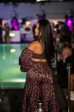 Load image into Gallery viewer, Midnight Paisley Sharara Pants Set