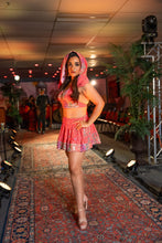 Load image into Gallery viewer, Peach Rose Mini Skirt Set
