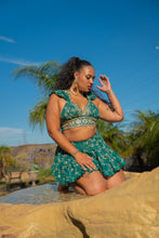 Load image into Gallery viewer, Teal Mermaid Micro Mini skirt set
