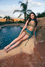 Load image into Gallery viewer, Blue Moonstone Lace up Mini Skirt Set