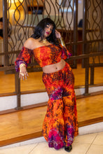 Load image into Gallery viewer, Passionfruit Fire Sharara Pants Set