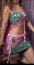 Load image into Gallery viewer, Pink Garden Lace Up mini skirt set