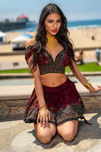 Load image into Gallery viewer, Midnight Rose Mini Skirt Set