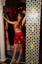 Load image into Gallery viewer, Golden Ruby Mini Skirt Set