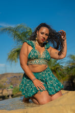 Load image into Gallery viewer, Teal Mermaid Micro Mini skirt set