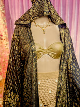 Load image into Gallery viewer, Black Lotus Kimono with hood