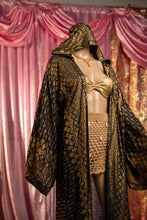 Load image into Gallery viewer, Black Lotus Kimono with hood