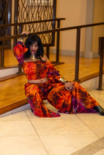 Load image into Gallery viewer, Passionfruit Fire Sharara Pants Set