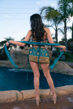 Load image into Gallery viewer, Blue Moonstone Lace up Mini Skirt Set