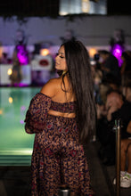 Load image into Gallery viewer, Midnight Paisley Sharara Pants Set