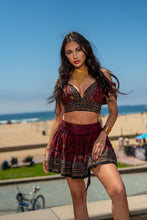 Load image into Gallery viewer, Midnight Rose Mini Skirt Set