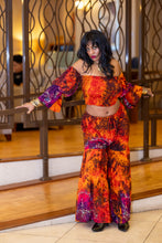 Load image into Gallery viewer, Passionfruit Fire Sharara Pants Set