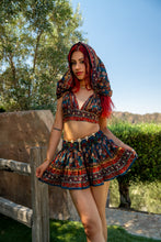 Load image into Gallery viewer, Bohemian Sapphire Mini Skirt Set