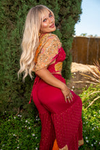 Load image into Gallery viewer, passionfruit princess sharara pants set